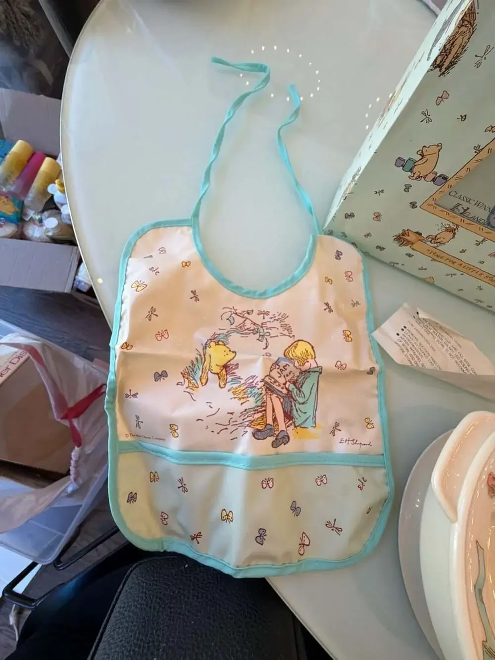 NEW Vintage Classic Winnie the Pooh Infant Feeding Set Selandia 4pc bottle plate